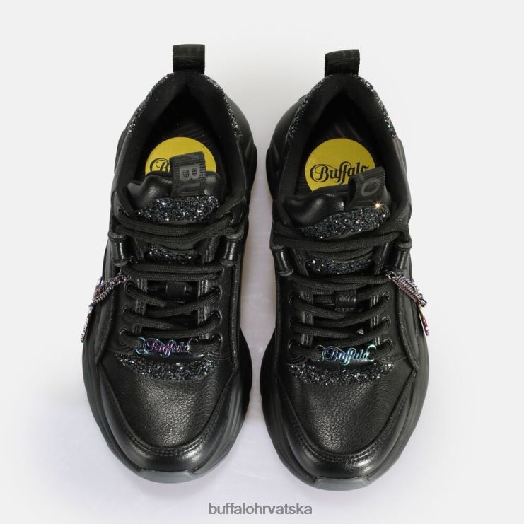 crno Buffalo binary glam sneaker sneaker low vegan |tenisice TDD6T421